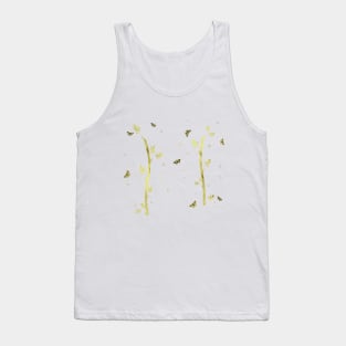 Pearl Vine Plants on Black Background Tank Top